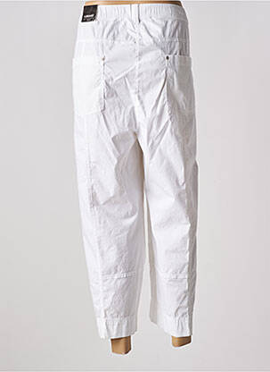 Pantalon droit tissage crêpe taille normale blanc KJBRAND femme