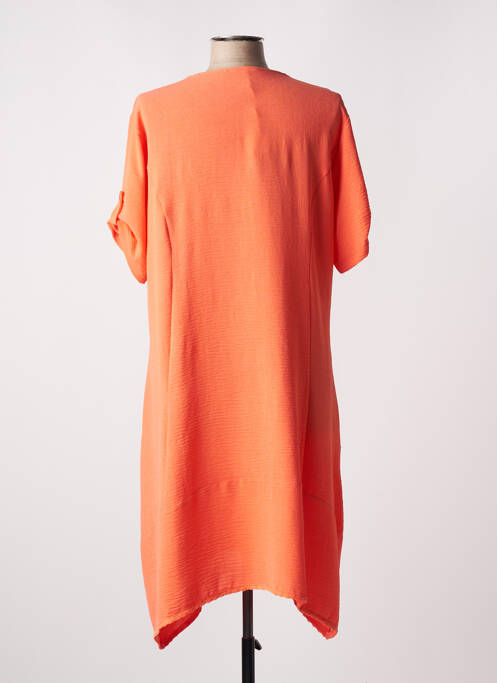 Robe mi-longue orange FRANCK ANNA pour femme