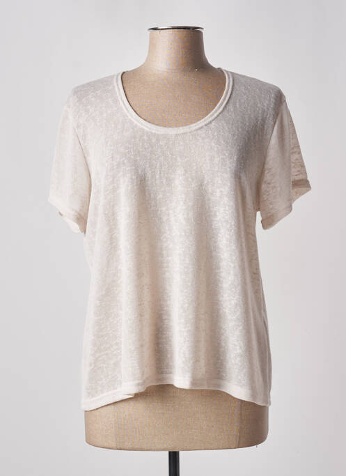 T-shirt beige FRANCK ANNA pour femme