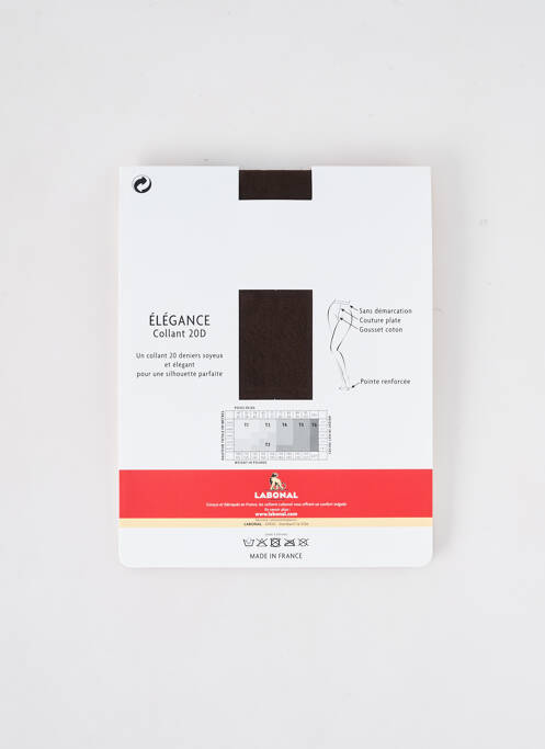 Collants stretch marron LABONAL femme