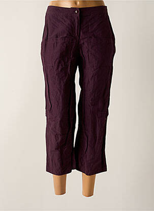 Pantacourt coupe droite taille normale violet BLEU BLANC ROUGE femme