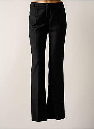 Pantalon droit tissage crêpe taille normale noir ATIKA femme
