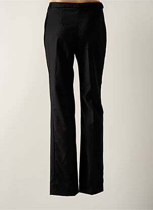 Pantalon droit tissage crêpe taille normale noir ATIKA femme