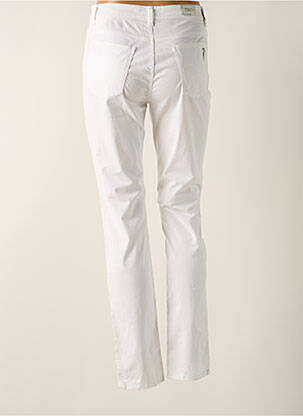 Pantalon slim tissage popeline taille normale blanc TRUSSARDI JEANS femme