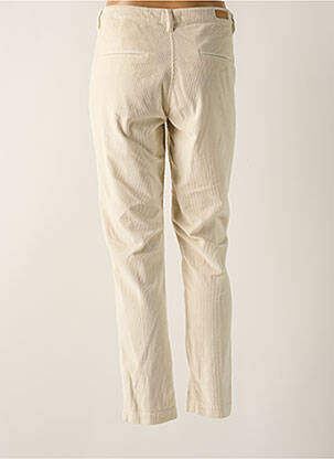 Pantalon chino fermeture zippée sous rabat boutonné taille normale beige MAYJUNE femme