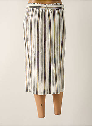 Jupe mi-longue taille haute blanc SIGNE NATURE femme
