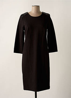 Robe mi-longue manches 3/4 manches 3/4 noir C'EST BEAU LA VIE femme