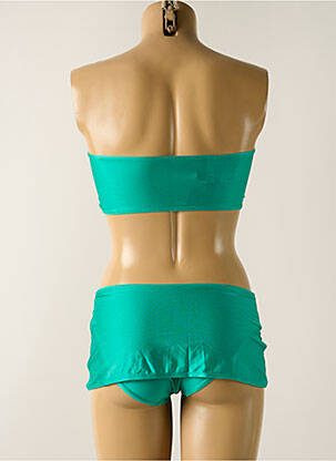 Maillot de bain 2 pièces stretch haut bandeau vert JENNA DE ROSNAY femme