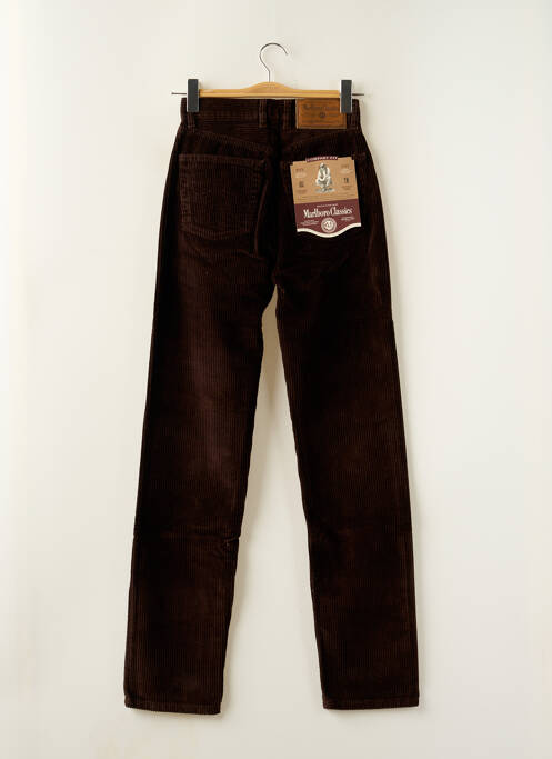 Pantalon slim stretch taille haute marron MARLBORO CLASSICS femme