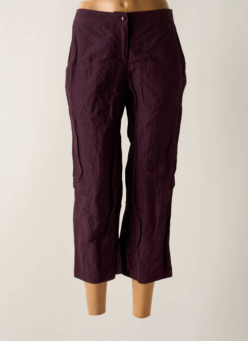 Pantacourt coupe droite taille normale violet BLEU BLANC ROUGE femme