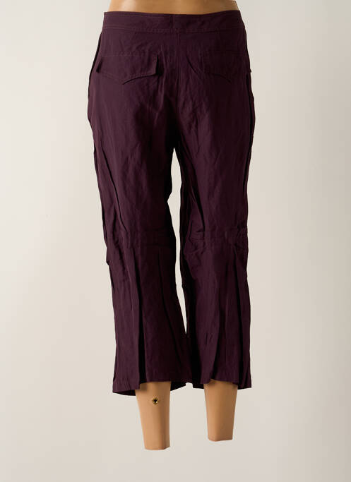 Pantacourt coupe droite taille normale violet BLEU BLANC ROUGE femme