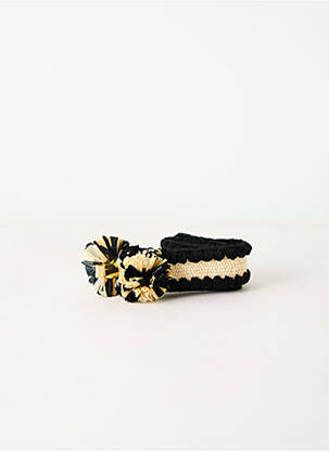 Ceinture fermeture crochet noir DES PETITS HAUTS femme
