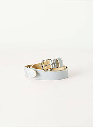 Ceinture effet matière satinée argent DES PETITS HAUTS femme