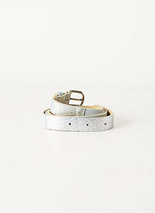 Ceinture effet matière satinée argent DES PETITS HAUTS femme