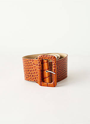 Ceinture imprimé animal marron SIGNE NATURE femme