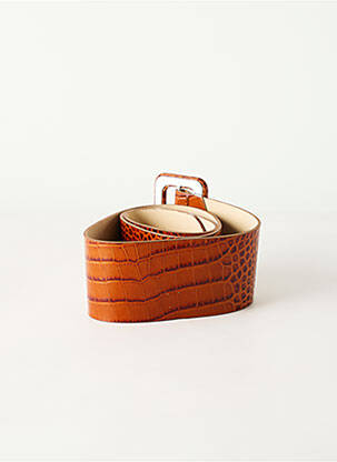 Ceinture effet matière satinée marron SIGNE NATURE femme