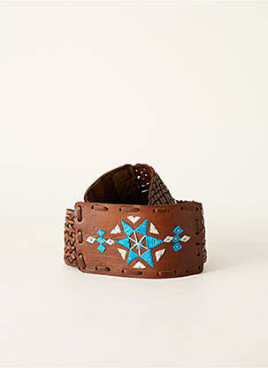 Ceinture effet matière satinée marron ETHNOCHIC femme
