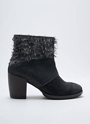 Bottines/boots tissage satiné talon de 4 à 6cm noir FELMINI femme