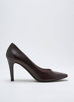 Escarpins tissage satiné talon de 4 à 6cm marron ATELIER MERCADAL femme