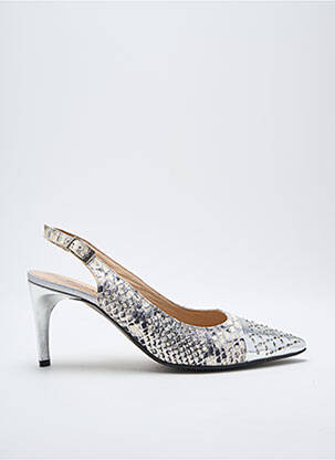 Escarpins fermeture boucle(s) talon de 4 à 6cm argent FRANCE MODE femme