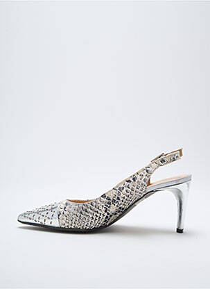 Escarpins fermeture boucle(s) talon de 4 à 6cm argent FRANCE MODE femme