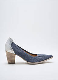 Escarpins cubain talon de 4 à 6cm bleu FRANCE MODE femme