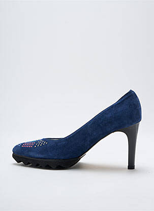 Escarpins type de semelle amortissante talon de 7 à 9cm bleu AZUREE femme