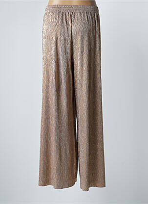 Pantalon large coupe fluide taille haute or NEKANE femme