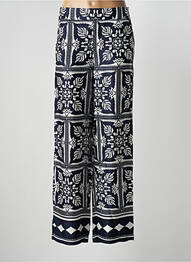 Pantalon large coupe fluide taille haute bleu STREET ONE femme