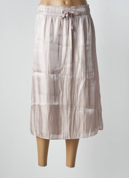 Jupe mi-longue taille haute beige STREET ONE femme