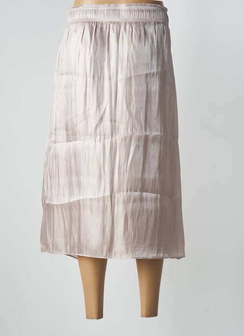 Jupe mi-longue taille haute beige STREET ONE femme