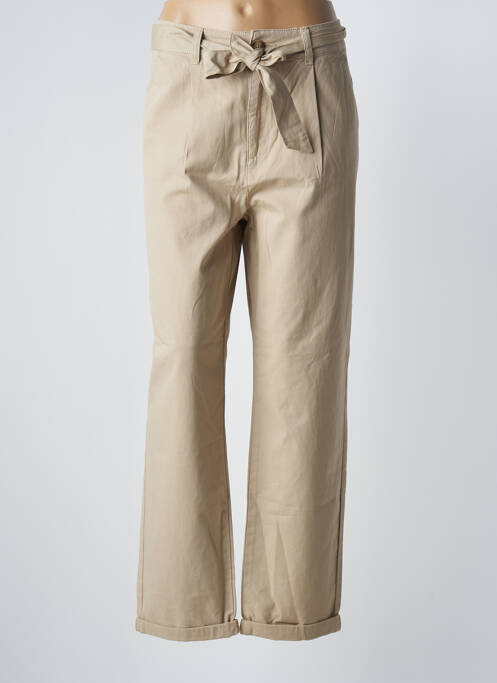 Pantalon droit beige GEISHA pour femme