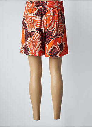 Short taille élastique taille haute orange GEISHA femme
