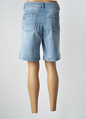 Bermuda coupe droite taille normale bleu GEISHA femme