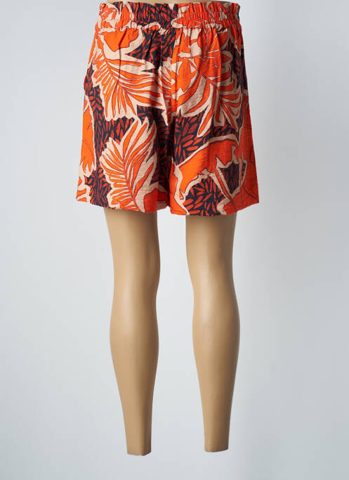 Short orange GEISHA pour femme