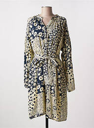Robe mi-longue coupe fluide manches longues beige MAISON HOTEL femme