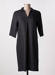 Robe mi-longue manches longues manches longues noir STREET ONE femme