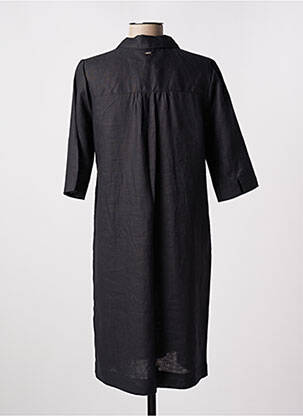 Robe mi-longue manches longues manches longues noir STREET ONE femme