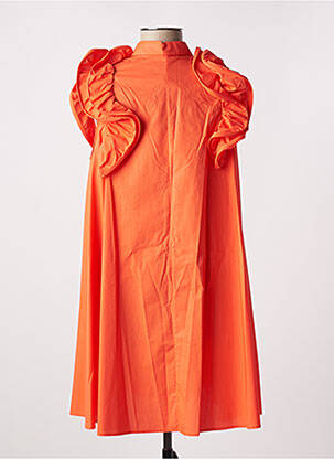 Robe mi-longue manches courtes manches courtes orange IMPERIAL femme