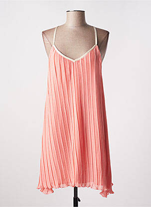 Robe mi-longue coupe fluide sans manche rose NEKANE femme