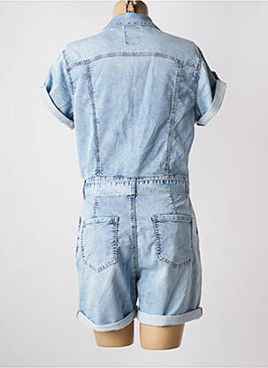 Combishort col chemisier manches courtes bleu GEISHA femme