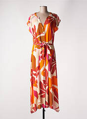 Robe longue orange GEISHA pour femme seconde vue