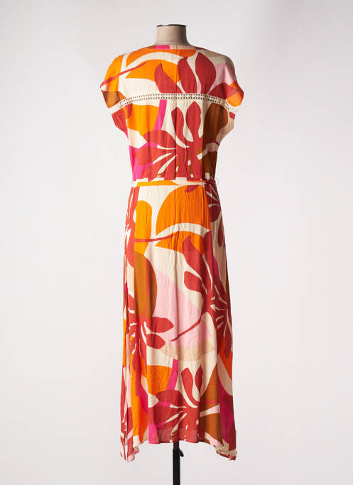 Robe longue orange GEISHA pour femme