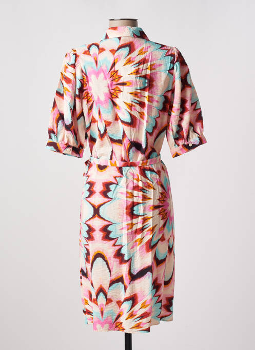 Robe mi-longue rose GEISHA pour femme