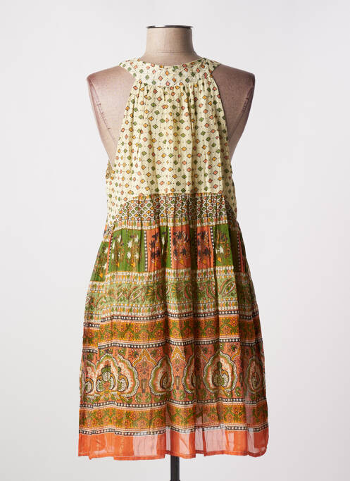 Robe mi-longue vert NEKANE pour femme