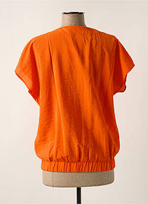 Chemisier manches courtes manches courtes orange GEISHA femme