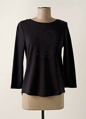 Top tissage jersey manches longues noir STREET ONE femme