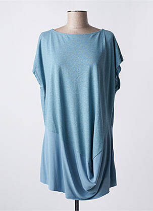 Tunique manches courtes manches courtes bleu OZAI N KU femme