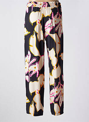 Pantalon droit tissage popeline taille haute noir SCORZZO femme
