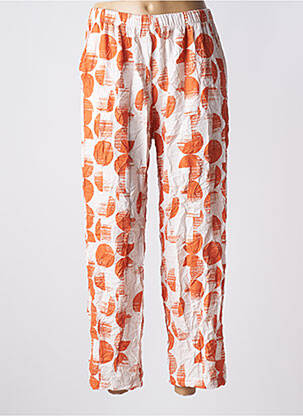 Pantalon droit taille haute taille haute orange GERSHON BRAM femme